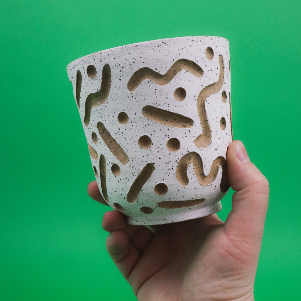 Carved Squiggle Vase